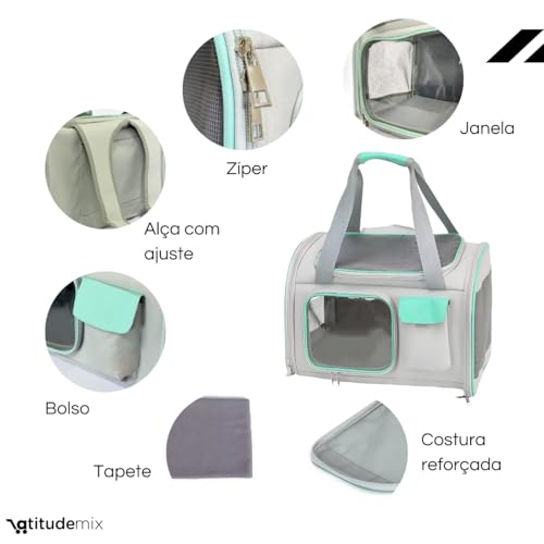 Mochila Bolsa Pet Transporte Viagem Avião Para Cães Gatos