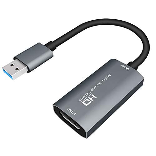 Video Capture Card USB 3.0 HD Audio Capture Card 4K 60FPS Game Real-Time Streaming Video Recorder Capture Device, Gray-image-30