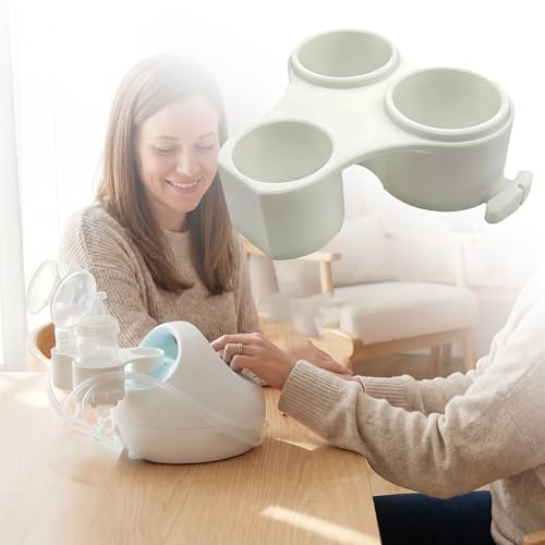 Bottle Holder Attachment for Spectra S1 S2 Breast Pump Dual Storage & Hose Organizer for Spectra Accessories (Square Hole/New Models) Anti-Spill Pumping Station & Ideal Gift for New Moms