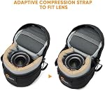 Lowepro ProTactic LCS 8 x 8 III Lens Case - Premium Padded, Adaptive Compression, SlipLock™ Compatible, Fits 50mm F/1.8, for DSLR and Mirrorless Cameras, for Photographer/Videographer