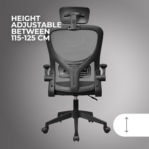 MGC-ERGOPLUS, Sedia Ergonomica Professionale, Supporto Lombare Dinamico Adattabile, Rete Traspirante, Altezza Regolabile 115 e 125cm, Braccioli Pieghevoli, Poggiatesta Regolabile, Nero - Sedia gaming - Immagine 1