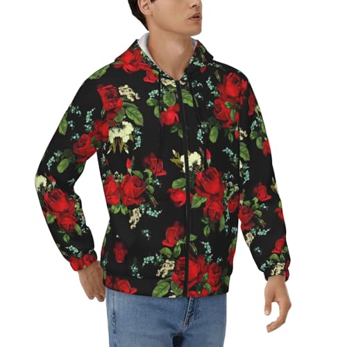 Sweat à capuche pour homme imprimé rose idéal pour vos sorties décontractées d'automne