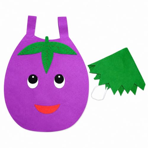 Image of Raj Costume Kids Mango Fruit Costume Apron with Cap for Boys & Girls | Cute Yellow Cutout Fancy Dress | Soft Felt Fabric | Role Play Outfit