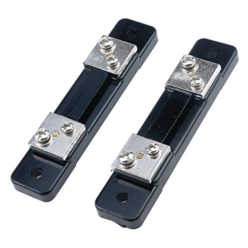 Antrader 2-Pack 50A 75mV DC Current Measuring Shunt Resistor Analogue Digital Meter for DC Current Measure