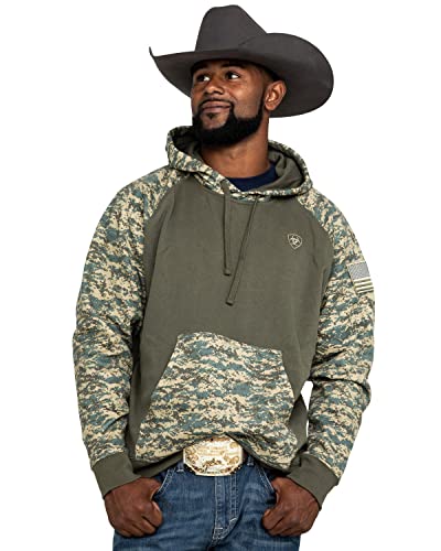 Ariat Male Patriot Hoodie Sage Camo X-Large #TOP6