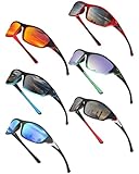 Frienda 6 Pack Polarized Sport Sunglasses for Men Multipack Fit over Glasses Pack Lot Set Men's Sport Fishing Eyeglasses(Beautiful Colors)