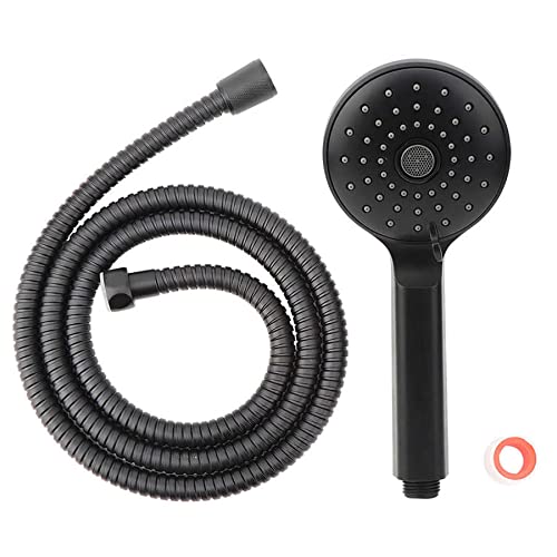 Kit de tuyau de pomme de douche haute pression noir mat et douchette multifonctionnelle