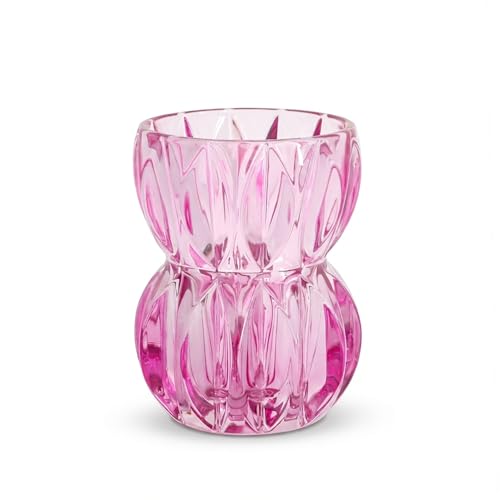 Vase en verre cristal violet petit format pour table basse - 2