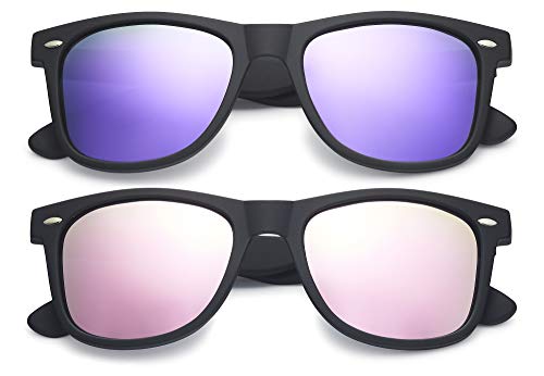 Image of Retro Rewind Polarized Sunglasses for Women Men - UV400 Classic Square Vintage Shades Trendy Unisex Sun Glasses