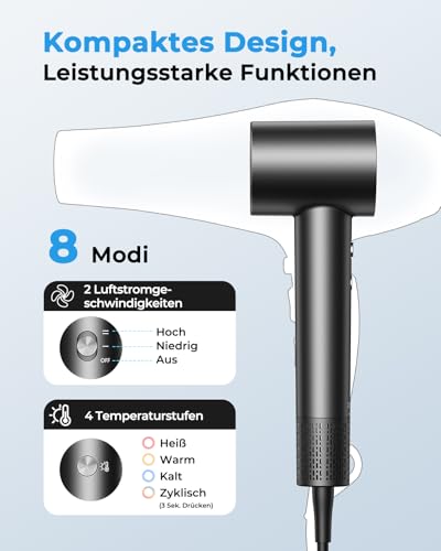 ZMZW Hochgeschwindigkeits-Haartrockner 160.000 U/min Ionen-Föhn – Ansicht 5