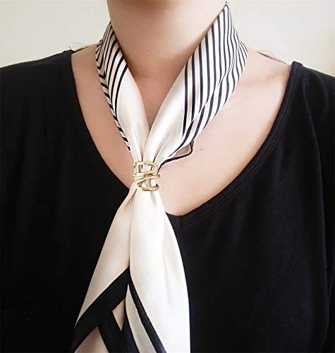 Infinity Silk Scarf Buckle Clip for Women Girls Minimalist Simple Layered Statement Open Wrap Finger Ring Shawl Scarves Dress Accessories Decaration Jewelry2