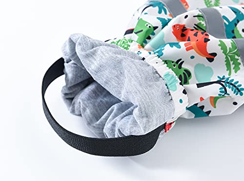 Kids Waterproof Rain Pants Boys Girls Lightweight Reusable Cute Cartoon Toddler Rain Pants Mud (Green-C, 2-3 Years)4