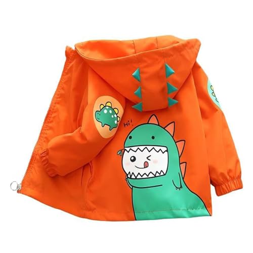 PINU Cartoon Dinosaur Series Zip Coat Thin Fashion Cute Hooded Jacket for Little Boys Girls Spring Autumn Summer