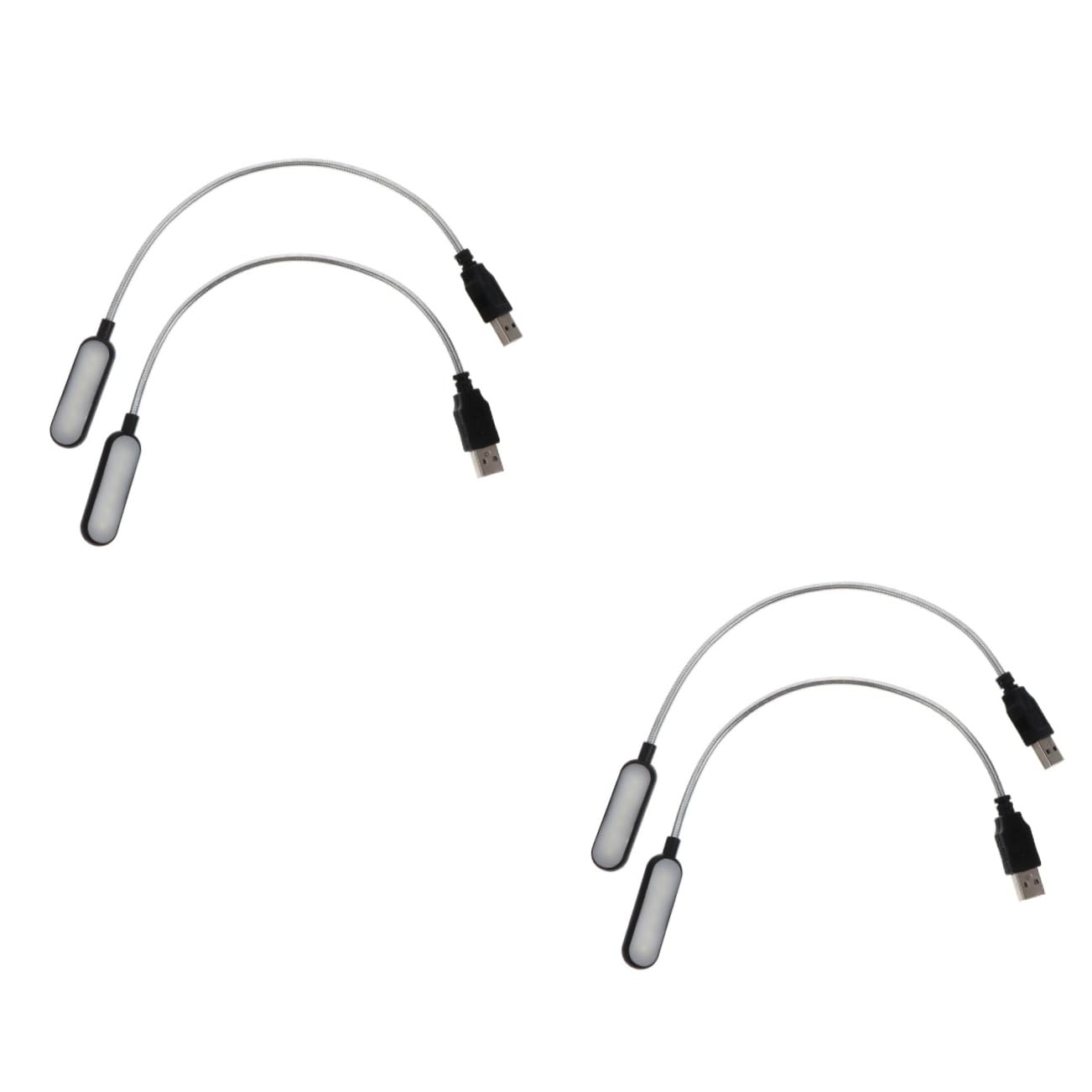 jojofuny 4pcs Laptop Computer USB Reading Lamp for Laptop Lamp Portable Practical LED Desk USB Lights Indoor Clip Reading Light — image 1
