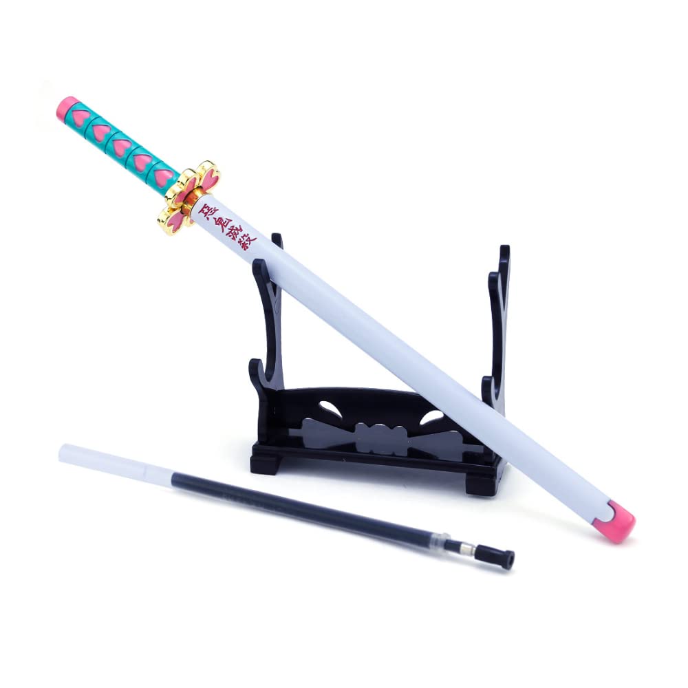ROSETOR 1pc Demon Slayer Gel Pen Kanroji Mitsuri Weapon model for gift,Collection,writing(white), ONE SIZE