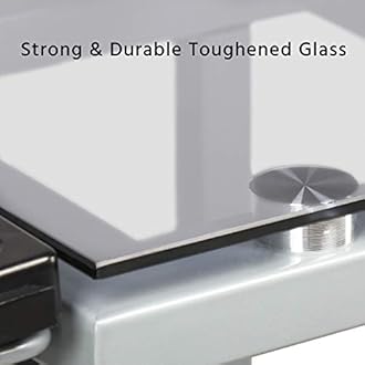 Topeakmart Glass Drafting Table Rolling Drawing Desk Artists Art Craft Desk w/2 Slide Drawers and Wheels for Home Office School