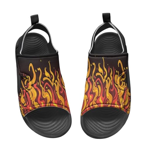 Boys Sandals Summer Kids Shoes Fire Dragon Print Open Toe Sport Outdoor Athletic Sandals Quick Dry Water Shoes2
