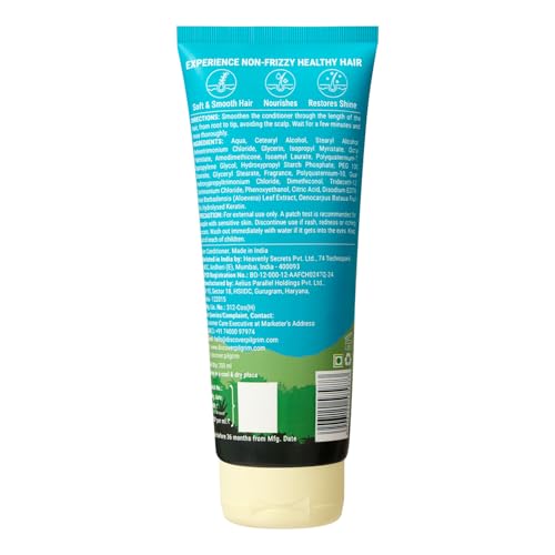 Image of Pilgrim Amazonian Patu & Keratin Hair Smoothing Conditioner - 200ml (Pack of 2), Unscented- For Dry & Frizzy Hair With Sacha Inchi|Hair Conditioner For Smooth & Silky Hair|Silicone Free | Pack of 2, For Dry & Frizzy Hair, With Sacha Inchi, Silicone Free, Unscented