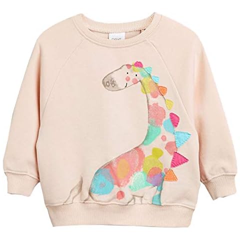 CM-Kid Pullover Mädchen Langarm Shirt Kinder Sweatshirt Baumwolle Frühling Herbst Winter Warm 1 2 Jahre Giraffe Rosa Gr.92 Cover