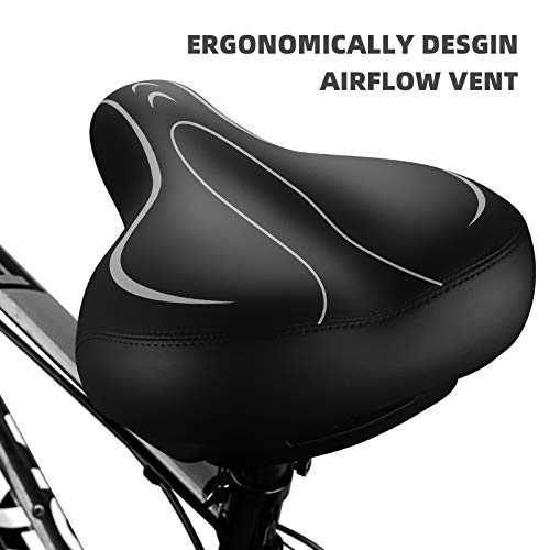 image for Roguoo Bike Seat, Most Comfortable Bicycle Seat Memory Foam Waterproof