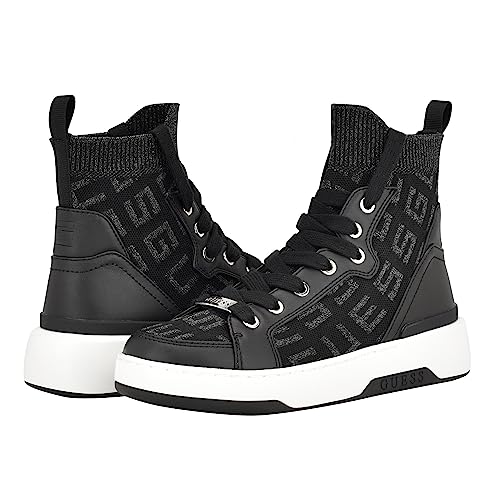 Guess Women's MANNEN Sneaker, Black 001, 7