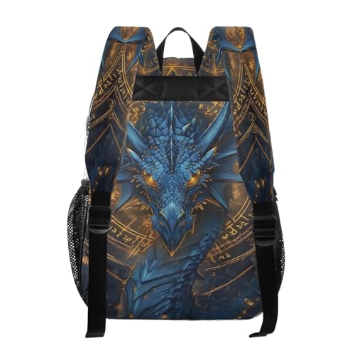 Dragon Magic Circle Clear Backpack Heavy Duty See Through Transparent PVC BookBag for Kids Boy Girl School Work3