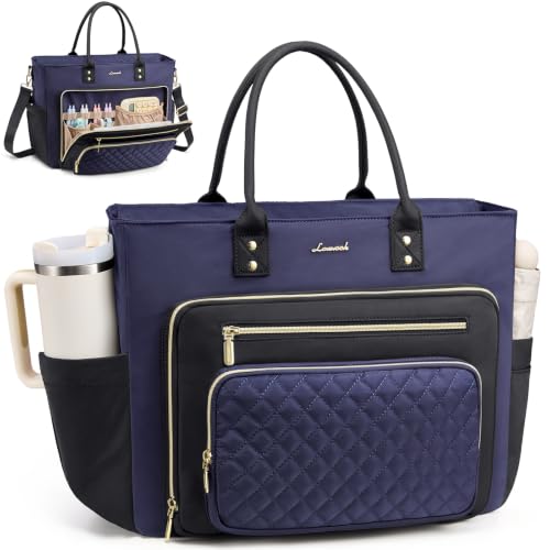 Image of LOVEVOOK Teacher Tote Bag for Women Work, 15.6 inch Nurse Laptop Tote Bag