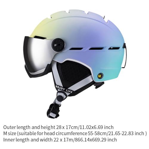 Casco de esquí con gafas integradas para deporte de nieve y patinaje Milageto PC 2