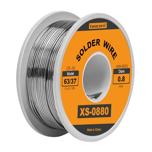 Image of 63 /37 Solder Wire, high Purity no-wash tin-Lead Rosin cored Wire with 1.8% Flux for Electric Soldering (0.8mm 80g)