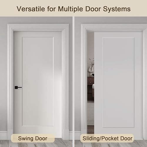 Image of BARNSMITH 36x80 in 1-Panel White Primed Molded Door Slab, Shaker Style Paintable Hollow Core Interior Door Panel, for Pocket, Swing, Sliding Door, Durable and Lightweight, No Assembly Required