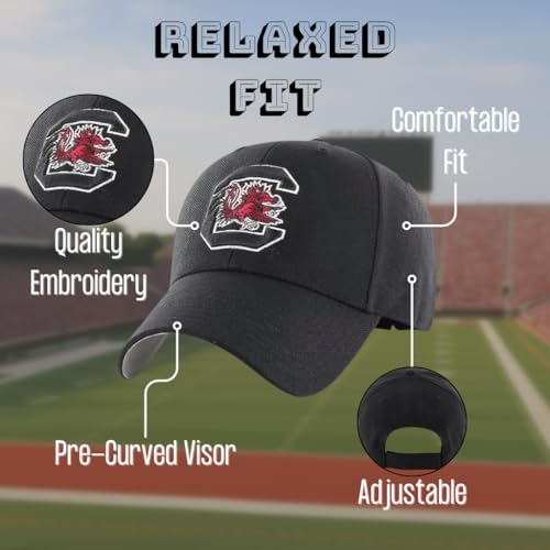 Gorra deportiva ajustable South Carolina MVP negra/blanca miniatura 4