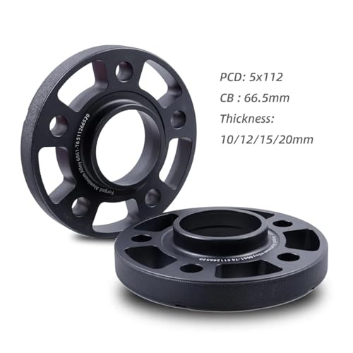 Entretoises de roue 5x112 de 10mm pour ajustement de jantes - 3