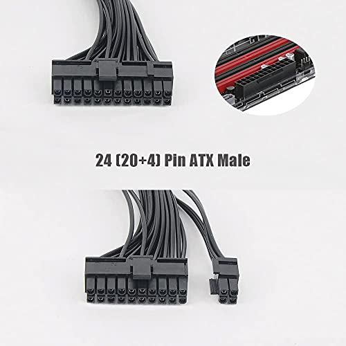 Hsthe Sea 24Pin PSU Extension Cable,Motherboard ATX PSU 24 Pin (20+4) Male to Female Extension Cable-1Ft(30cm) - Image 3