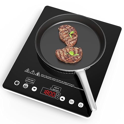 Anhane Electric Cooktop 12 Inch,Single Burner Plug In Portable 110V Electric Cooktop, Countertop Ceramic Stove Top With Power Levels And Overheat Protection thumb #6
