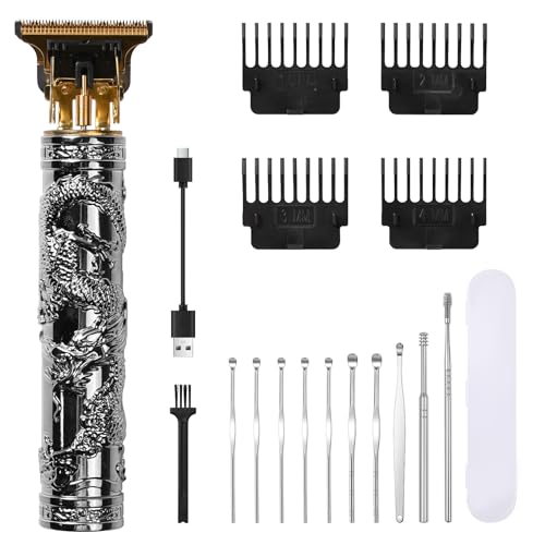 WAONIQ Hair Clipper with Earpick Accessories, Professional Cordless Barber Trimmer, Rechargeable T Type Classical Sculpting Texture Hair Trimmer