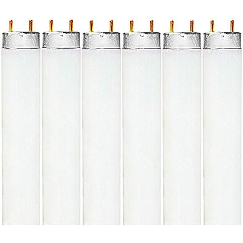 Luxrite F32T8/841 32W 48 Inch T8 Fluorescent Tube Light Bulb, 4100K Cool White, 2800 Lumens, G13 Medium Bi-Pin Base, LR20732, 6 count (Pack of 1) Cover