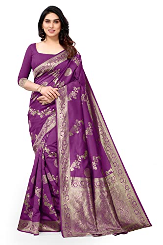 Image of MIRCHI FASHION Women Saree | Jacquard Banarasi Silk Woven Ethnic Motif Office Wear Sari
