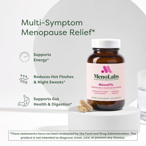 MENOLABS MenoFit, Menopause Supplements for Women - 60 Capsules - Advanced Women’s Probiotic with Vitamins and Red Clover for Gut Health, Hot Flashes and Hormone Balance for Women - Image 4