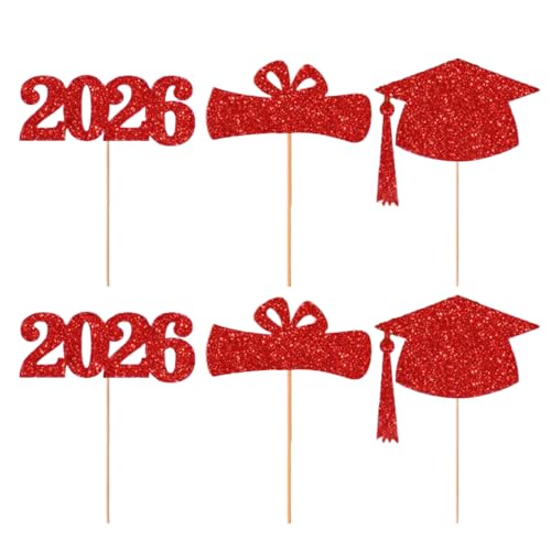 Cartel de Descuento de Diploma para Florero, Decoración Central para Cupcakes,Relleno de Jarrón para Ceremonia de Diplomas 2026 | para Mesa de Cena Celebración Escolar Actividad