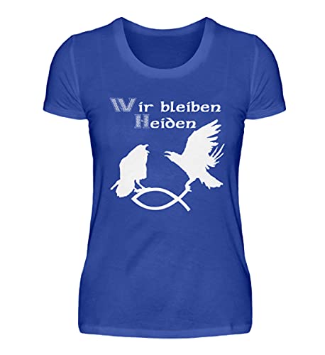T-Shirt Femme Bleu Taille M Hugin Munin Vetement Coton Manches Courtes