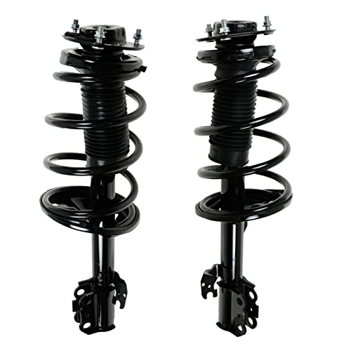 Image of TRQ Front Driver and Passenger Side Strut and Spring Assembly Set Loaded | For 04-10 Toyota Sienna AWD 04-10 Sienna 8 Passenger Seating FWD