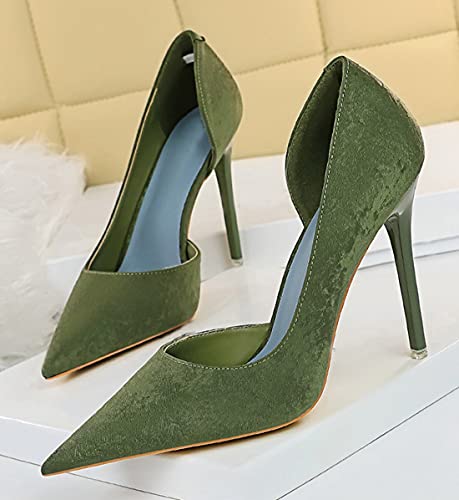 Hanfike Women Sexy Heels Shoes D-Orsay Party Evening Pumps DS6168-13