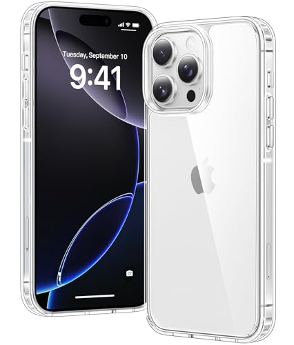 Image of Voyahülle Clear Case for iPhone 16 Pro, Ultra Thin, Shockproof TPU Cover, Anti-Yellowing, Crystal Clear, Phone Case for Apple iPhone 16 Pro - Clear