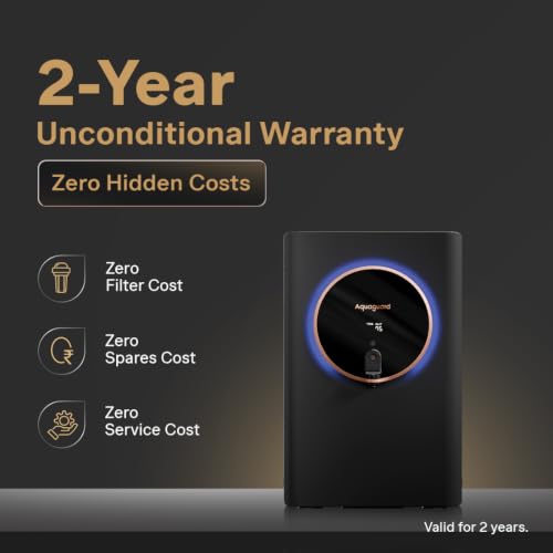 Image of Aquaguard Aspire Glow RO+UV+Copper+Alkaline Water Purifier | 2-Year Unconditional Warranty | Intelligent Halo Lights & TDS Display | No AMC Required | Zero Hidden Costs | 5th Gen UV LED | 12-Stage