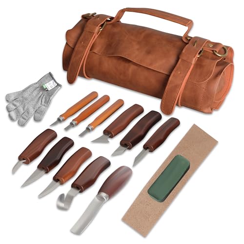 15pcs Professional Wood Carving Kit for Beginners & Experts–Woodcarving Tools