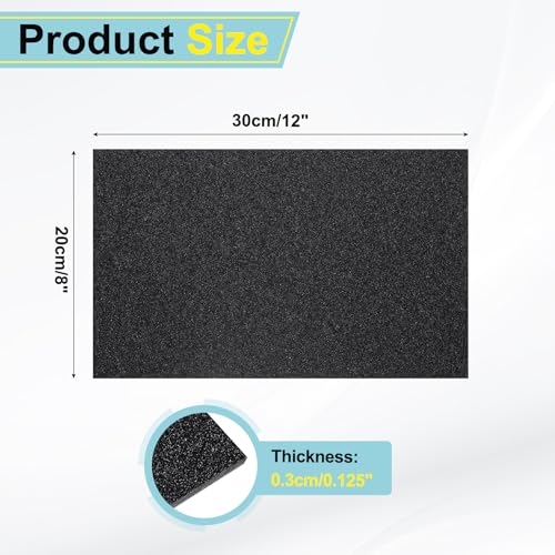 Image of MECCANIXITY 1 Pcs Black Glitter Acrylic Sheets 1 /8 inch Thickness 12 inch x 8 inch Glossy PMMA Fluorescent Plastic Sheets Extruded Translucent Blanks for DIY Art Crafting Laser Cutting & Engraving