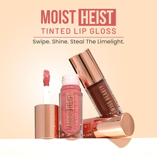 Image of Swiss Beauty Moist Heist Tinted Lip Gloss | Colour + Shine | Moisturises | With Vitamin E | Non-Sticky | Long-Lasting | Shade- 5. Raspberry Alert, 4.8g
