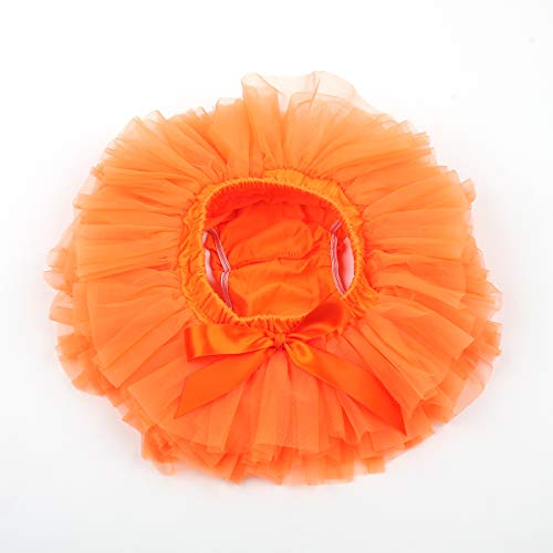 Saia tutu macia para bebês meninas da Slowera (saia) de 0 a 36 meses, Laranja, 12-24 Months