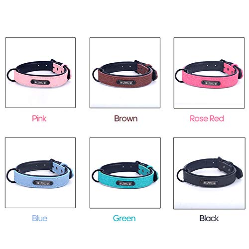 Festnight Transfronteiriça hot new pet collar microfibra de couro PU rotulação colar personalizado c