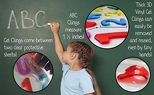 Jesplay ABC123JELLIE101 Abc & 123 Gel Window Clings For Kids -Letters And Numbers Window Stickers For Toddlers, Gel Clings Window Decals Kids Jelly Reusable Sticker - Classroom Car Plane Airplane Activities  thumb #5